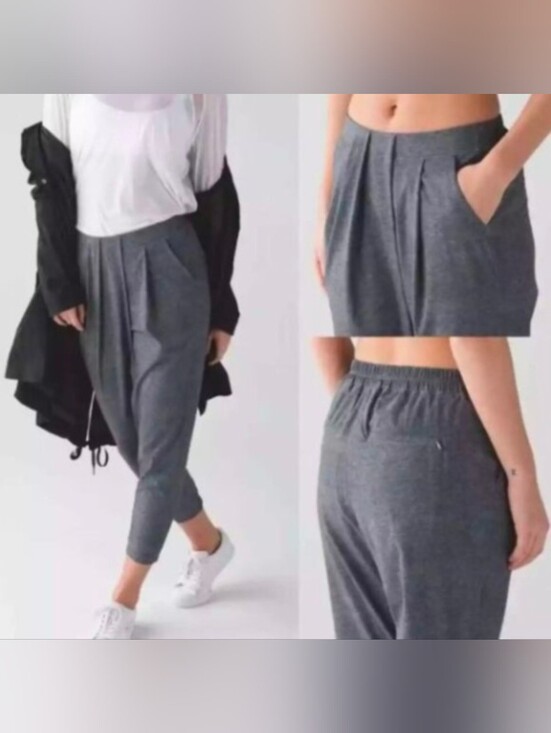 lululemon athletica Pants - Lululemon Keepsake Grey Studio Pleated Jogger Pant - Size 8